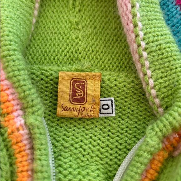 Kids Crochet Knit Zip Up Hoodie Sweater Jacket - Picture 5 of 5